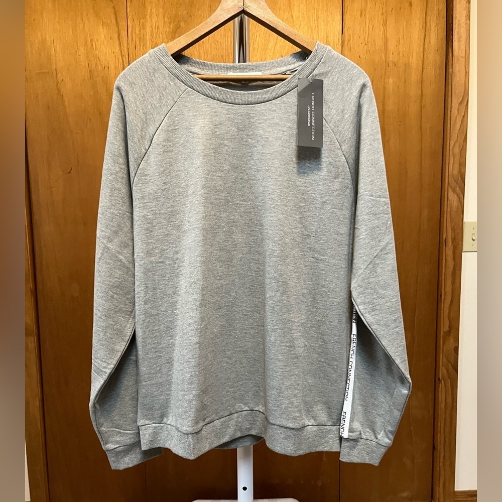 French Connection Loungewear Gray Crewneck Sweatshirt Size M NWT